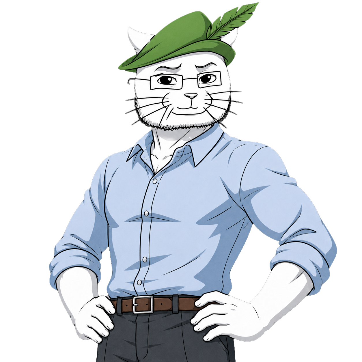 Catjak standing confidently